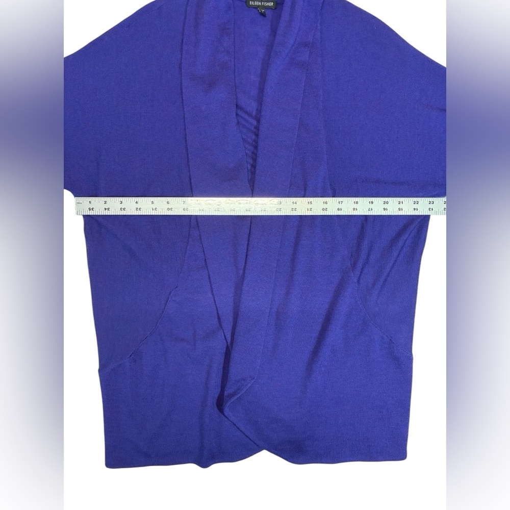 Eileen Fisher Italian Merino Wool Cardigan, Open Front, Size Large, Super Soft - Picture 7 of 11